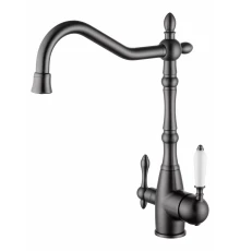 Смеситель для кухни c подключением фильтра WONZON & WOGHAND, Темный графит (WW-88458006-BGM)