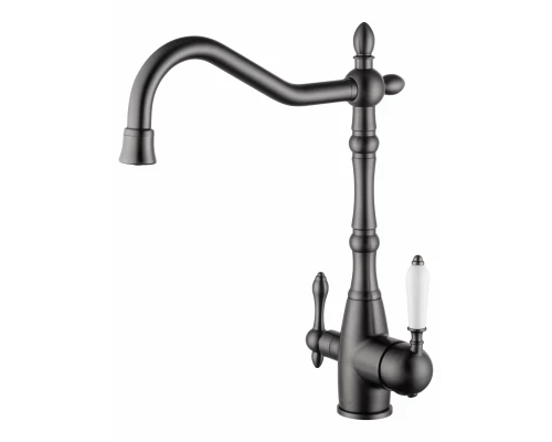 Смеситель для кухни c подключением фильтра WONZON & WOGHAND, Темный графит (WW-88458006-BGM)