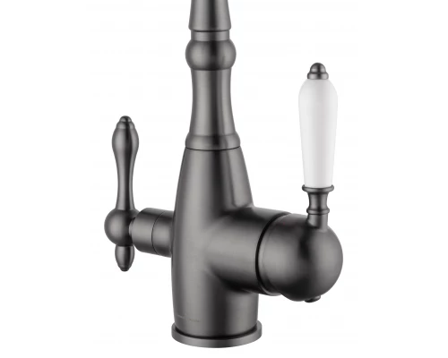 Смеситель для кухни c подключением фильтра WONZON & WOGHAND, Темный графит (WW-88458006-BGM)