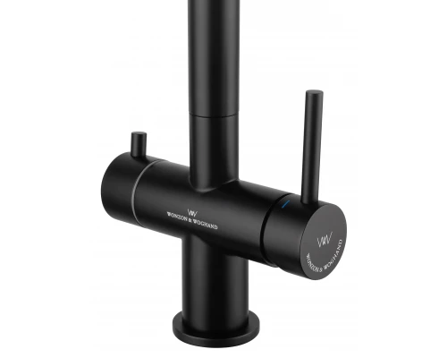 Смеситель для кухни c подключением фильтра WONZON & WOGHAND, Черный матовый (WW-3211-MB)