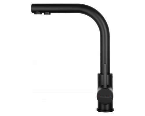 Смеситель для кухни c подключением фильтра WONZON & WOGHAND, Черный матовый (WW-88458005-MB)