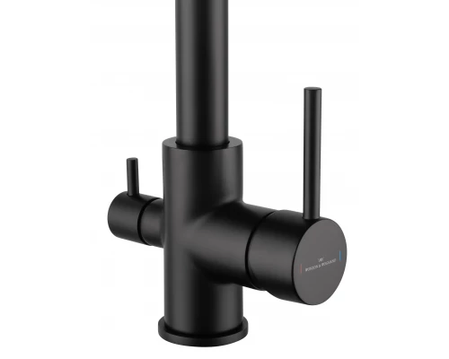 Смеситель для кухни c подключением фильтра WONZON & WOGHAND, Черный матовый (WW-88458005-MB)