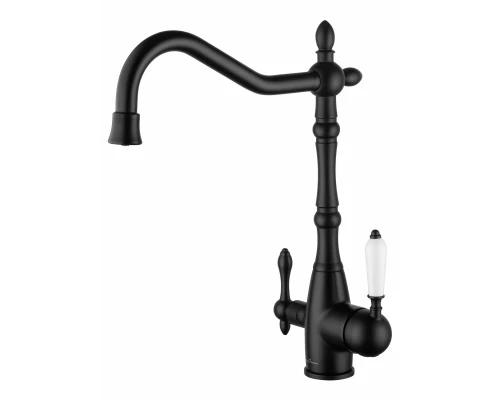 Смеситель для кухни c подключением фильтра WONZON & WOGHAND, Черный матовый (WW-88458006-MB)