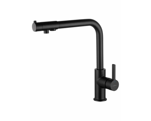Смеситель для кухни c подключением фильтра WONZON & WOGHAND, Черный матовый (WW-88458008-MB)