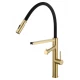 Смеситель для кухни с гибким изливом и подключением фильтра WONZON & WOGHAND, Брашированное золото (WW-88458007-BG)