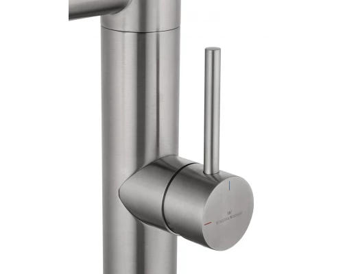 Смеситель для кухни с гибким изливом и подключением фильтра WONZON & WOGHAND, Брашированный никель (WW-88458007-BN)