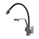 Смеситель для кухни с гибким изливом и подключением фильтра WONZON & WOGHAND, Темный графит (WW-88458013-BGM)