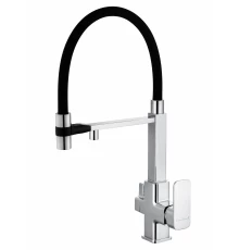 Смеситель для кухни с гибким изливом и подключением фильтра WONZON & WOGHAND, Хром (WW-88458012-CR)