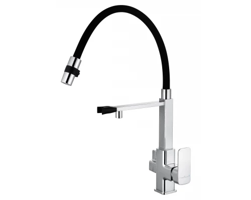 Смеситель для кухни с гибким изливом и подключением фильтра WONZON & WOGHAND, Хром (WW-88458012-CR)