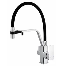 Смеситель для кухни с гибким изливом и подключением фильтра WONZON & WOGHAND, Хром (WW-88458013-CR)