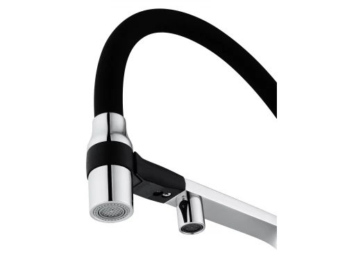 Смеситель для кухни с гибким изливом и подключением фильтра WONZON & WOGHAND, Хром (WW-88458013-CR)