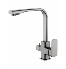 Смеситель для кухни с подключением фильтра WONZON & WOGHAND, Темный графит (WW-88458004-BGM)