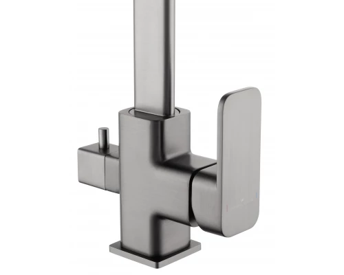 Смеситель для кухни с подключением фильтра WONZON & WOGHAND, Темный графит (WW-88458004-BGM)