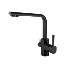 Смеситель для кухни с подключением фильтра WONZON & WOGHAND, Черный матовый (WW-88458003-MB)