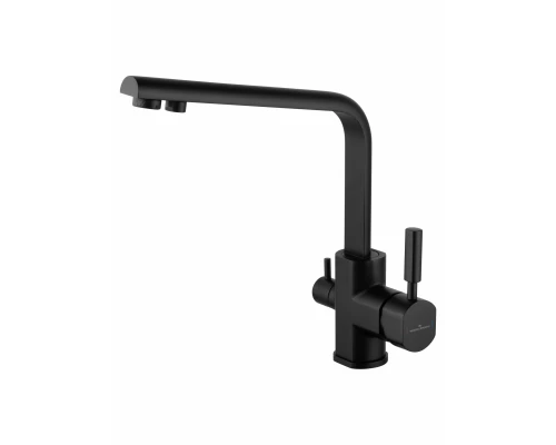 Смеситель для кухни с подключением фильтра WONZON & WOGHAND, Черный матовый (WW-88458003-MB)
