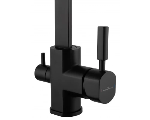 Смеситель для кухни с подключением фильтра WONZON & WOGHAND, Черный матовый (WW-88458003-MB)