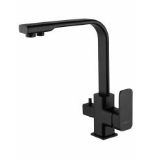 Смеситель для кухни с подключением фильтра WONZON & WOGHAND, Черный матовый (WW-88458004-MB)