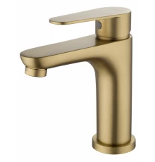 Смеситель для раковины WONZON & WOGHAND ALFA, Брашированное золото (WW-A40202-BG)