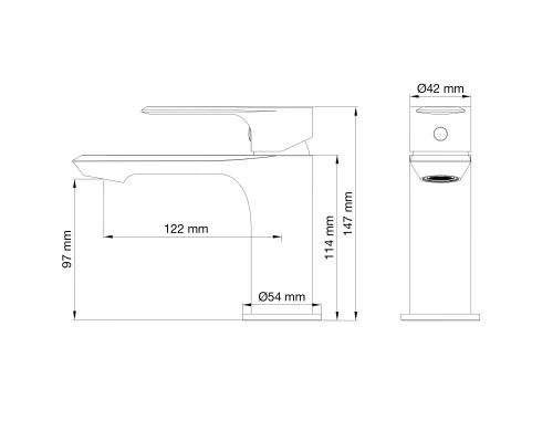 Смеситель для раковины WONZON & WOGHAND BRILLIANT, Брашированное золото (WW-88018079-BG)