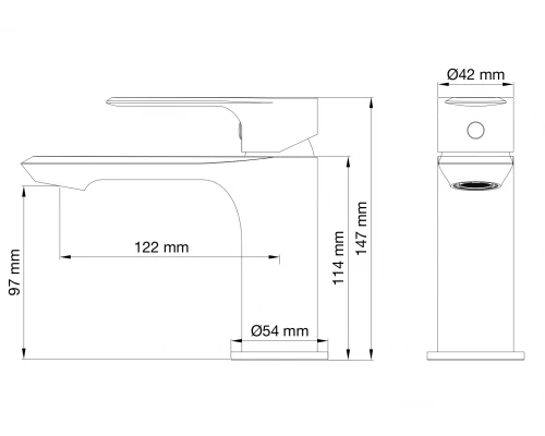 Смеситель для раковины WONZON & WOGHAND BRILLIANT, Хром (WW-88018079-CR)