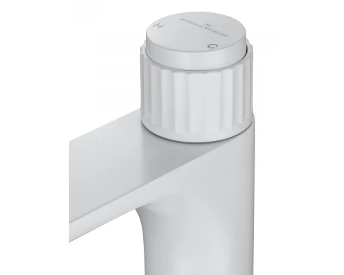 Смеситель для раковины WONZON & WOGHAND CLICK, Белый матовый (WW-A40412-MW)