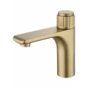 Смеситель для раковины WONZON & WOGHAND CLICK, Брашированное золото (WW-A40412-BG)