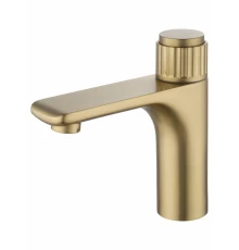 Смеситель для раковины WONZON & WOGHAND CLICK, Брашированное золото (WW-A40412-BG)