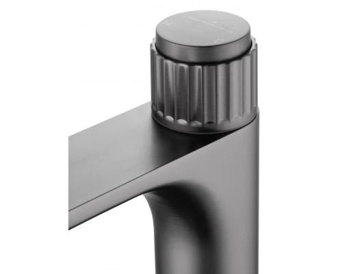 Смеситель для раковины WONZON & WOGHAND CLICK, Темный графит (WW-A40412-BGG)