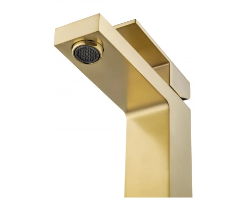 Смеситель для раковины WONZON & WOGHAND CUBE, Брашированное золото (WW-88139016-BG)