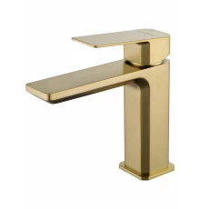 Смеситель для раковины WONZON & WOGHAND DIAMOND, Брашированное золото (WW-88139011-BG)