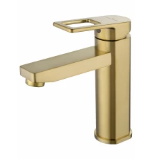 Смеситель для раковины WONZON & WOGHAND FRAME, Брашированное золото (WW-88139010-BG)