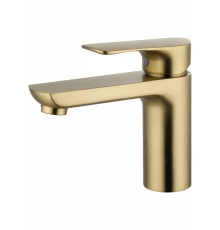 Смеситель для раковины WONZON & WOGHAND Line, Брашированное золото (WW-A40732-BG)