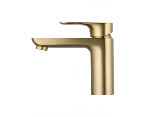 Смеситель для раковины WONZON & WOGHAND Line, Брашированное золото (WW-A40732-BG)