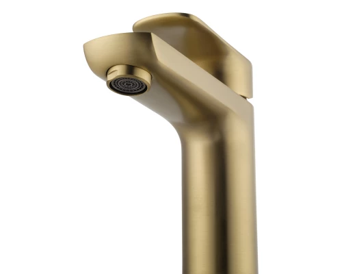 Смеситель для раковины WONZON & WOGHAND Line, Брашированное золото (WW-A40732-BG)