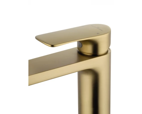 Смеситель для раковины WONZON & WOGHAND Line, Брашированное золото (WW-A40732-BG)