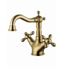 Смеситель для раковины WONZON & WOGHAND RETRO, Брашированное золото (WW-88139020-BG)