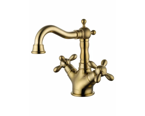 Смеситель для раковины WONZON & WOGHAND RETRO, Брашированное золото (WW-88139020-BG)