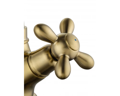 Смеситель для раковины WONZON & WOGHAND RETRO, Брашированное золото (WW-88139020-BG)