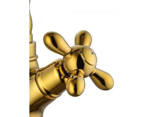 Смеситель для раковины WONZON & WOGHAND RETRO, Глянцевое золото (WW-88139020-PG)