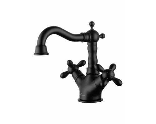 Смеситель для раковины WONZON & WOGHAND RETRO, Черный матовый (WW-88139020-MB)