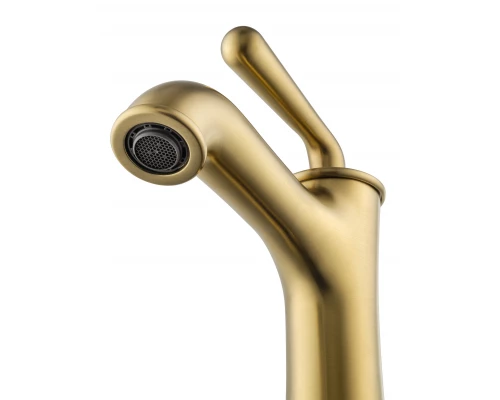 Смеситель для раковины WONZON & WOGHAND STEAM, Брашированное золото (WW-88139008-BG)