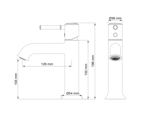 Смеситель для раковины WONZON & WOGHAND TOR, Хром (WW-88018073-CR)