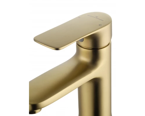 Смеситель для раковины WONZON & WOGHAND, Брашированное золото (WW-XH-011-BG)