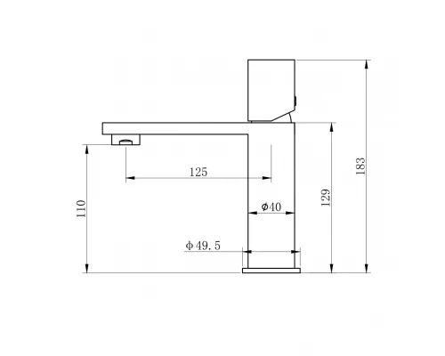 Смеситель для раковины WONZON & WOGHAND, Темный графит (WW-101-BGG)