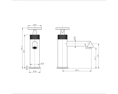 Смеситель для раковины WONZON & WOGHAND, Хром (WW-H1065-CR)