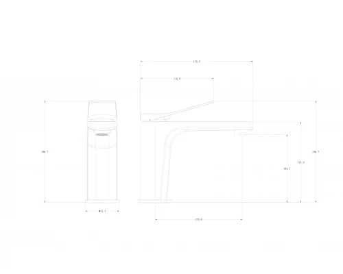 Смеситель для раковины WONZON & WOGHAND, Хром (WW-XH-013-CR)