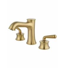 Смеситель для раковины на 3 отверстия WONZON & WOGHAND STEAM, Брашированное золото (WW-88159008- BG)
