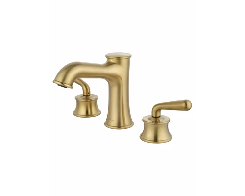 Смеситель для раковины на 3 отверстия WONZON & WOGHAND STEAM, Брашированное золото (WW-88159008- BG)