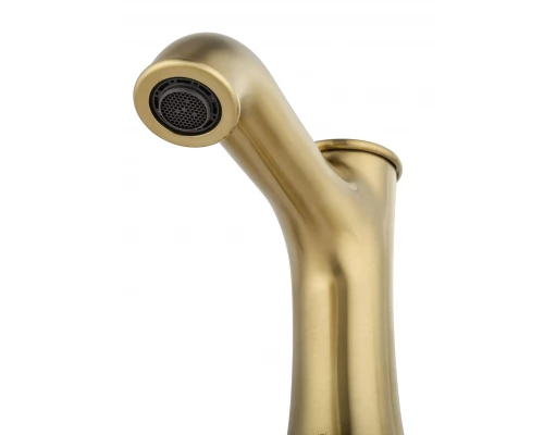 Смеситель для раковины на 3 отверстия WONZON & WOGHAND STEAM, Брашированное золото (WW-88159008- BG)