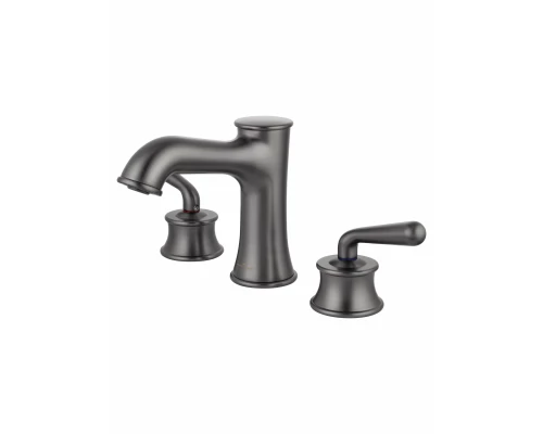 Смеситель для раковины на 3 отверстия WONZON & WOGHAND STEAM, Темный графит (WW-88159008-BGM)